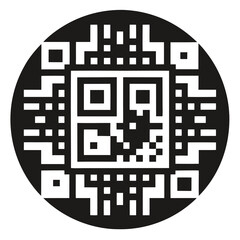 silhouette vector scan qr code logo icon