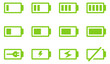 © Tiger pixel creation - Battery icon set. colorful style vector icons. Batery charge indicator. Baterry level, energy, full. Power low up status batteries logo. vector icons.