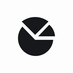Poster - pie chart data icon vector sign