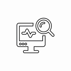 Poster - analytics data monitor icon vector sign