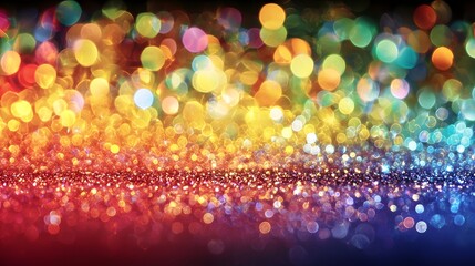 Leinwandbilder - Stunning abstract background with a glittering rainbow texture and smooth color transitions featuring reflective sparkles that create a magical celebratory atmosphere perfect for creative designs
