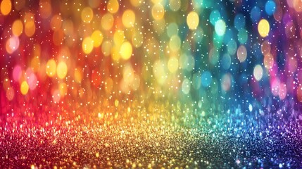 Leinwandbilder - rainbow glitter texture with vivid colors and reflective highlights creating a luxurious and stylish appearance background for trendy fantasy themed projects