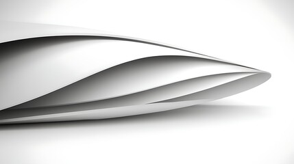 Abstract White Paper Layers Creating a Wave Form