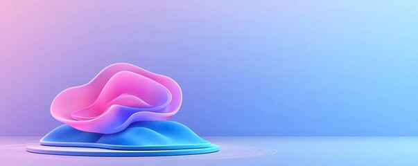 Poster - branding strategies in market research, abstract logo art, clean and refined design elements, bold gradients, conceptual representation of brand identity, vibrant aesthetic, random art style, no