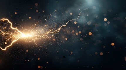 Poster - Dynamic lightning bolt abstract background digital art energetic environment close-up view visual concept for creative projects