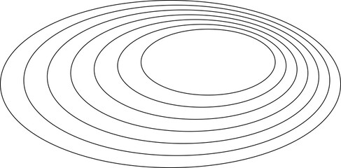Aufkleber - Oval Line dynamic pattern. Concentric circles logo