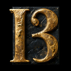 Poster - Dynamic Number13: A Bold and Creative Illustration of the Digit `3, Perfect for Adding a Modern, Stylish, and Artistic Touch to Any Design or Project Focused on Numbers