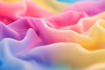 Poster - Elegant interplay of pastel hues creating a dreamy backdrop with soft foam texture in a serene abstract composition