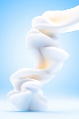Poster - Dynamic flow of white paint creates an enchanting background for creative inspiration