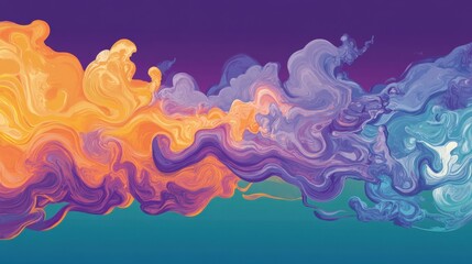 abstract colorful swirling smoke art background