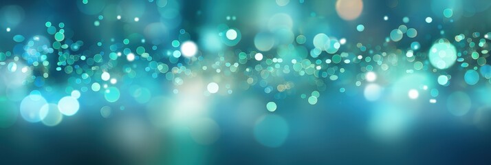 Poster - Abstract Blue Background with Soft Bokeh Lights for Creative Design and Multimedia Projects