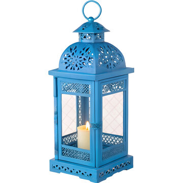 Chinese blue lantern isolated on transparent night tradition atmosphere invitation vertical PNG file download
