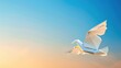 © xartproduction - Delicate Origami Bird Soaring in the Sky