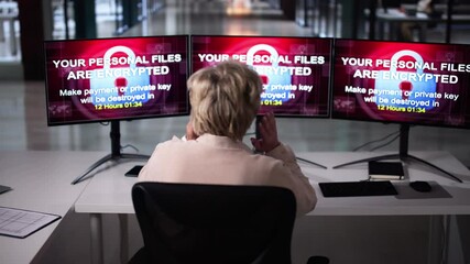 Aufkleber - Ransomware Cyber Attack Using Malware