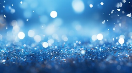Poster - Ethereal Blue Background with Soft White Bokeh Effect for Imaginative and Dreamy Visuals in Photography and Design Projects