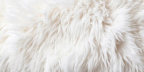 Poster - A close up of a white fur with a lot of hair