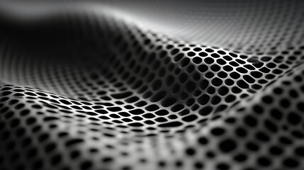 Abstract Gray Metal Mesh Wave Pattern Design