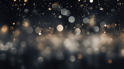 Poster - Mystical Bokeh Background with Defocused Glimmering Lights and Ethereal Fog in Soft Color Tones for Artistic and Dreamlike Visuals