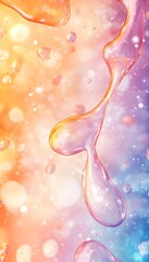 Wall Mural - Abstract Background, Colorful Bubbles, Bokeh Effect, Swirling Texture, High-Resolution Image