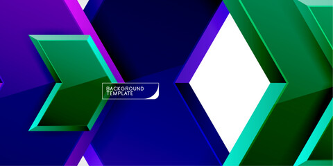 Poster - Technology dynamic arrow geometric background. Vector Illustration For Wallpaper, Banner, Background, Card, Book Illustration, landing page