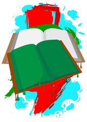 Poster - Book graffiti. Abstract modern street art decoration performed in urban painting style.