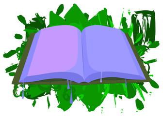 Poster - Book graffiti. Abstract modern street art decoration performed in urban painting style.