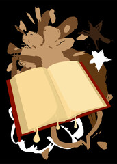 Poster - Book graffiti. Abstract modern street art decoration performed in urban painting style.