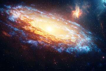 Wall Mural - majestic spiral galaxy in deep space, cosmic wonders of the universe