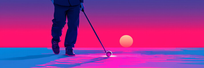 Poster - An illustration of a smart cane equipped with computer vision sensors, assisting a blind individual in detecting obstacles and navigating safely,