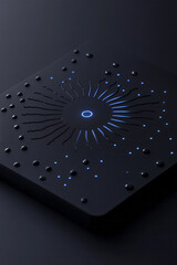 Poster - An elegant depiction of a computer vision-enabled braille display, providing real-time updates and descriptions for blind users interacting with digital content,