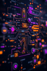 Fototapete - A detailed close-up of a digital inventory system tracking various resources in real-time, highlighting technological advancements in resource provision,