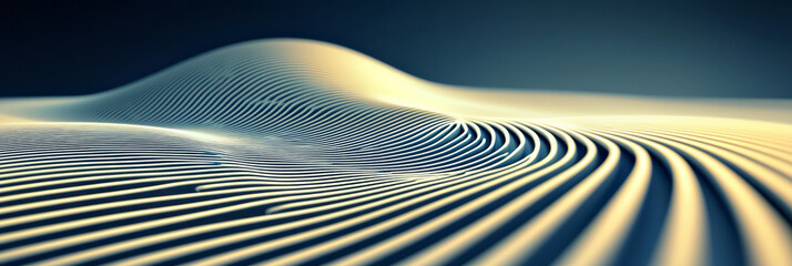 Leinwandbilder - A minimalist image of a grid that distorts and warps at the center, creating a visual illusion of bending lines, representing the complexity of focused thinking,