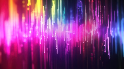 Poster - Vibrant Rainbow Light Trails: Abstract Digital Art