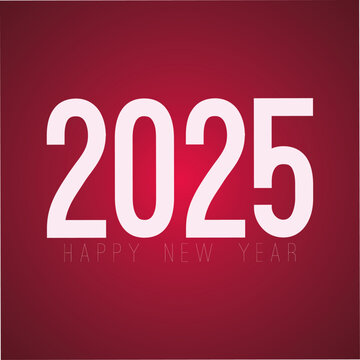 2025 Happy New Year vector illustration art design template. 