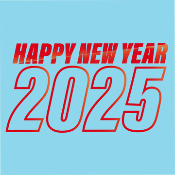 Happy New Year 2025 design. 