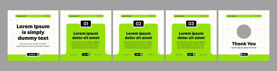 editable creative carousel template for social media post