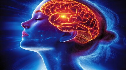 Poster - Illuminated Human Brain Scientific Visualization of Neural Activity, Consciousness, and Cognition