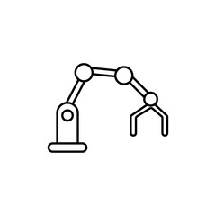 Robot arm icon Vector logo set flat