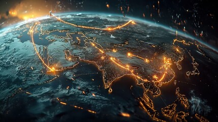 Fototapete - Understanding virus outbreaks as spreading waves a global perspective on contagion dynamics
