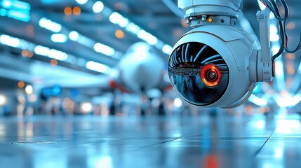Leinwandbilder - Deploying thermal imaging cameras for standard detection at airports enhancing safety and efficiency in travel environments