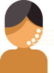 Sticker - Woman receiving facial acupuncture treatment for wellness and beauty