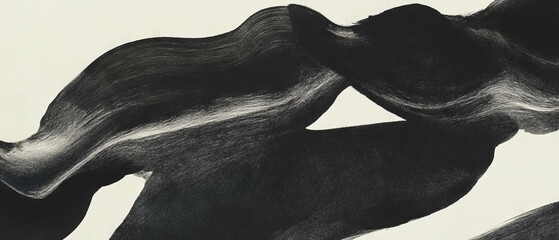 Poster - Intricate texture of black ink hatching on contrasting white background showcasing dynamic patterns