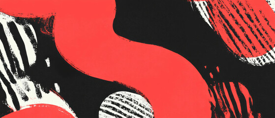 Aufkleber - Vibrant brushstroke patterns with contrasting colors and dynamic textures in abstract design
