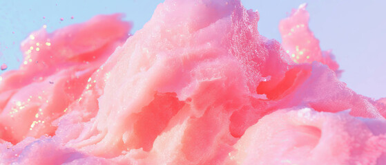 Poster - Texture and appearance of chewed bubblegum with soft and irregular shapes