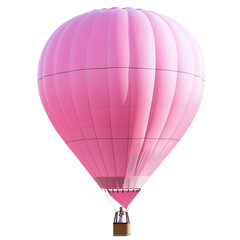 Wall Mural - floated pink hot-air balloon isolate on transparency background png