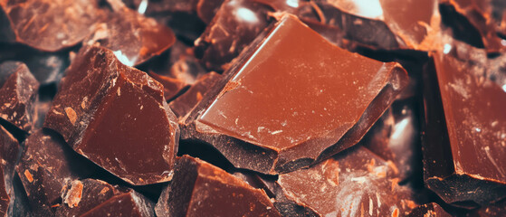 Poster - Rich brown chocolate bars with melting texture create a sweet indulgent experience