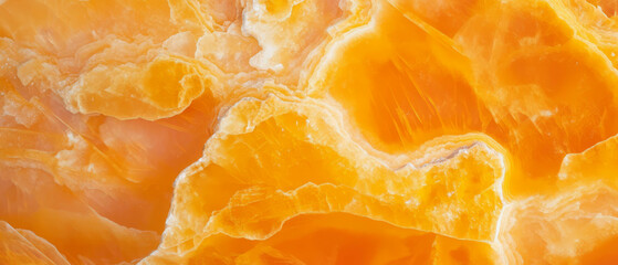 Poster - Beautiful texture of citrine quartz featuring vibrant yellow to orange hues and glassy luster