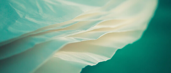 Poster - Cotton paper's soft texture flowing gracefully in a gentle breeze