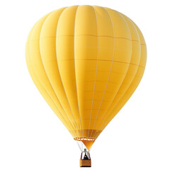 Wall Mural - floated yellow hot-air balloon isolate on transparency background png