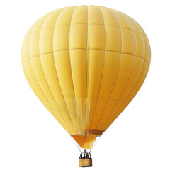 Wall Mural - floated yellow hot-air balloon isolate on transparency background png